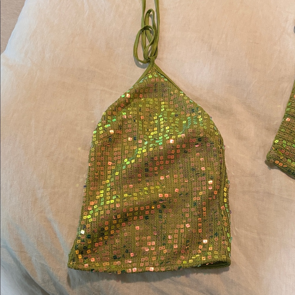 Green Sequin Set - image 2